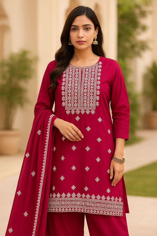 Hurmuch 9MM Sitara Machine Embroidered 3pc Unstitch Dresses