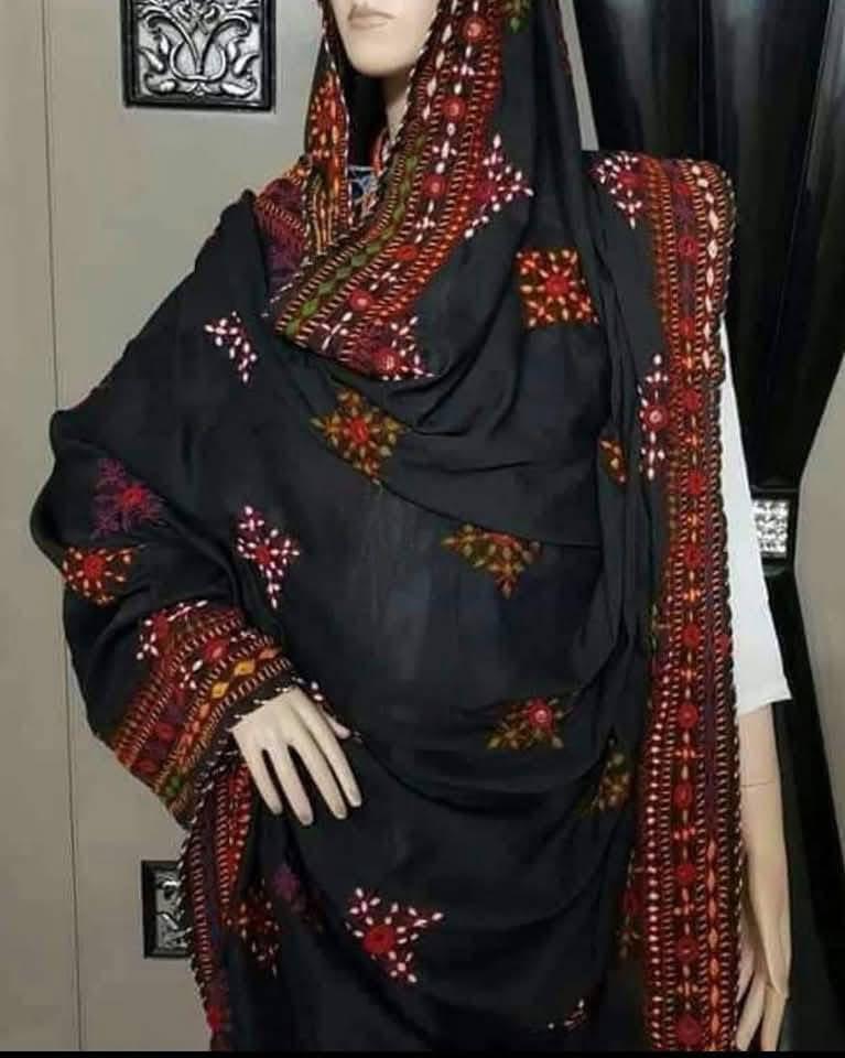 Fancy Balochi Four Side Heavy Border Needle Handwork Ladies Chadders