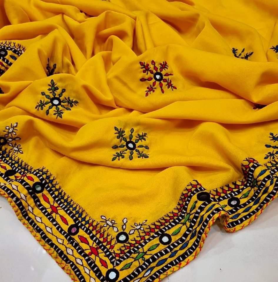 Fancy Balochi Four Side Heavy Border Needle Handwork Ladies Chadders