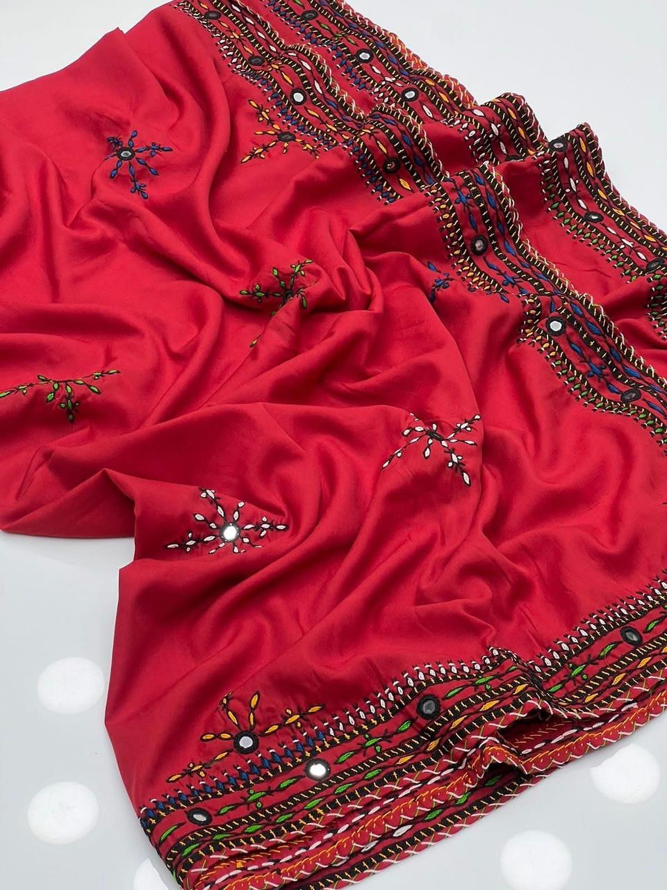Fancy Balochi Four Side Heavy Border Needle Handwork Ladies Chadders