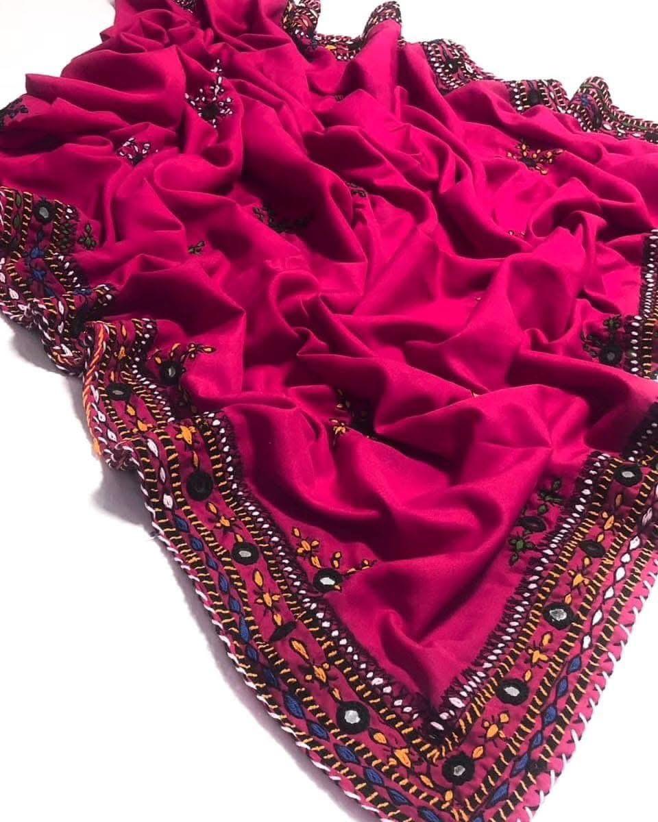 Fancy Balochi Four Side Heavy Border Needle Handwork Ladies Chadders