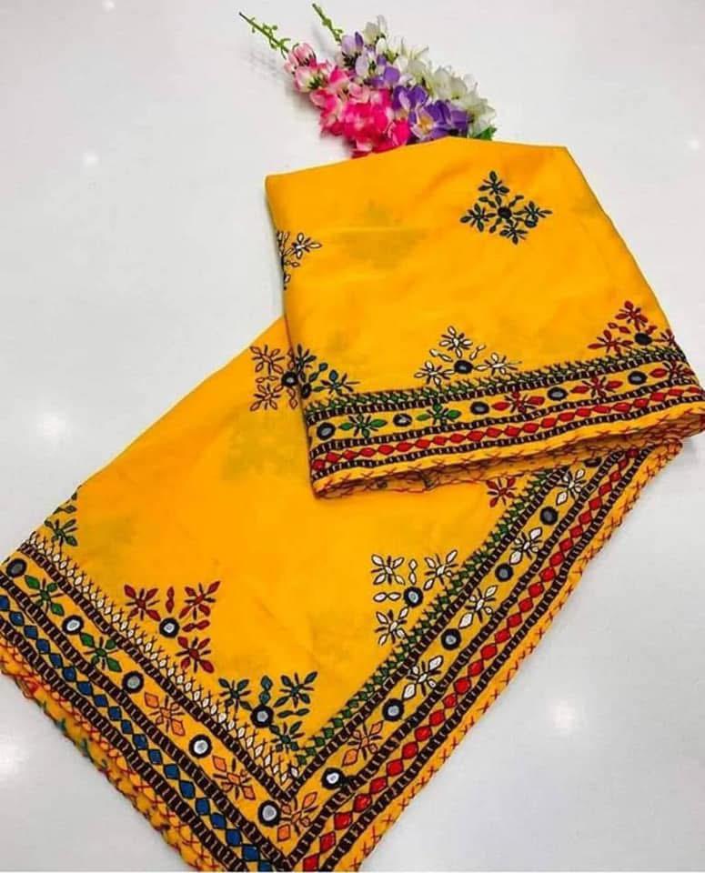 Fancy Balochi Four Side Heavy Border Needle Handwork Ladies Chadders