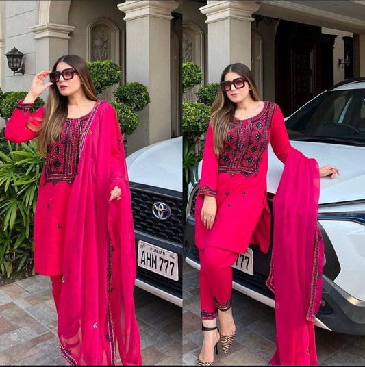 Balochi Pure Handmade 3pc Unstitch Dress 👗