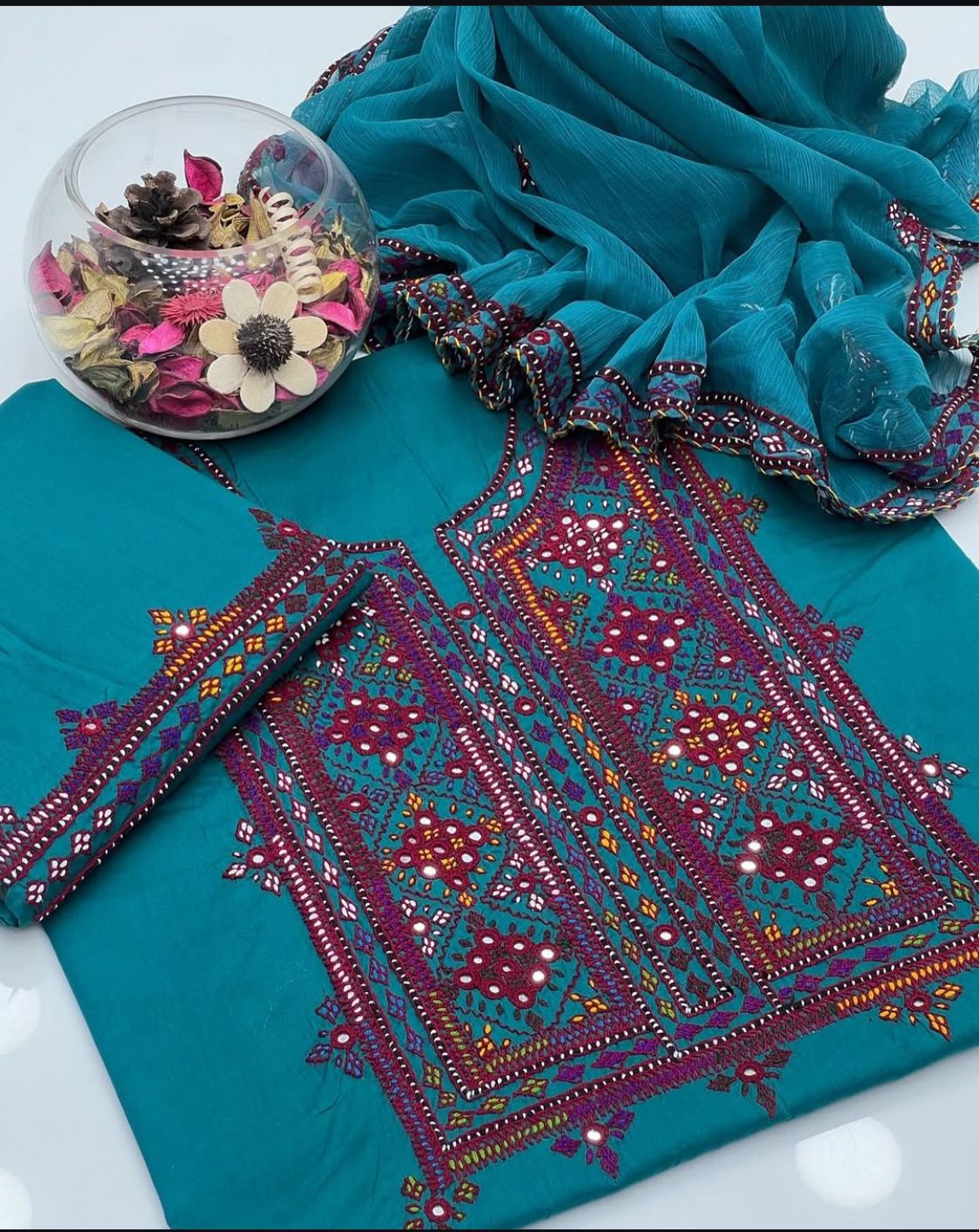 Balochi Pure Handmade 3pc Unstitch Dress 👗