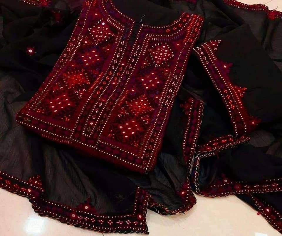 Balochi Pure Handmade 3pc Unstitch Dress 👗